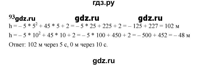 ГДЗ по алгебре 9 класс  Макарычев  Базовый уровень задание - 93, Решебник к учебнику 2024