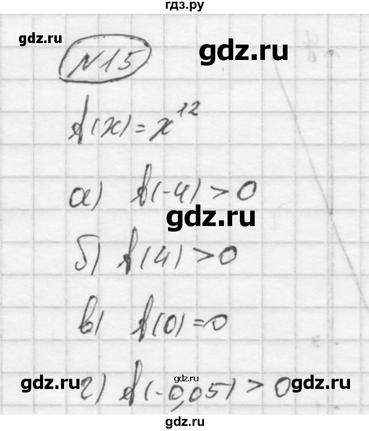 ГДЗ по алгебре 9 класс  Макарычев Дидактические материалы  итоговое повторение / функции - 15, Решебник