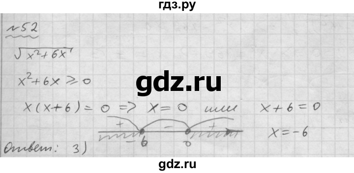 ГДЗ по алгебре 9 класс Мордкович Учебник, Задачник Базовый уровень задачник 2015 / итоговое повторение / неравенства и системы неравенств - 52, Решебник №1 к задачнику 2015