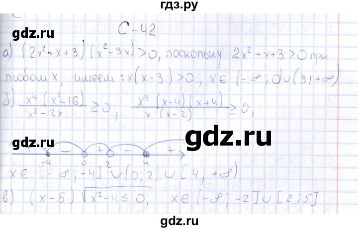 ГДЗ по алгебре 10 класс Ивлев  Дидактические материалы  самостоятельная работа / вариант 3 - 42, Решебник