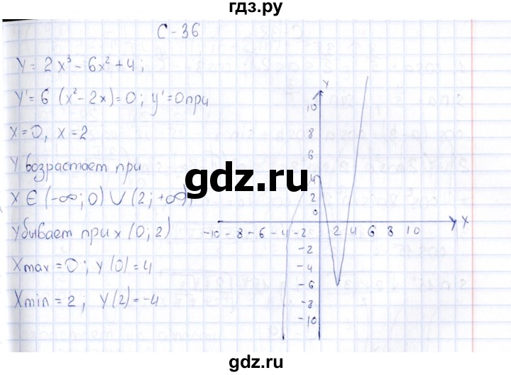 ГДЗ по алгебре 10 класс Ивлев  Дидактические материалы  самостоятельная работа / вариант 6 - 36, Решебник