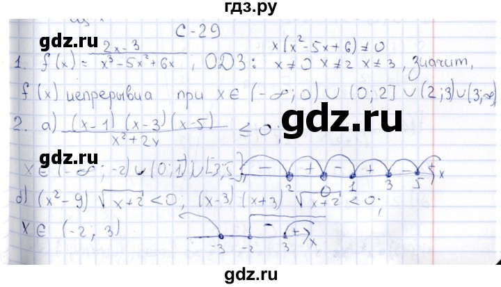 ГДЗ по алгебре 10 класс Ивлев  Дидактические материалы  самостоятельная работа / вариант 8 - 29, Решебник