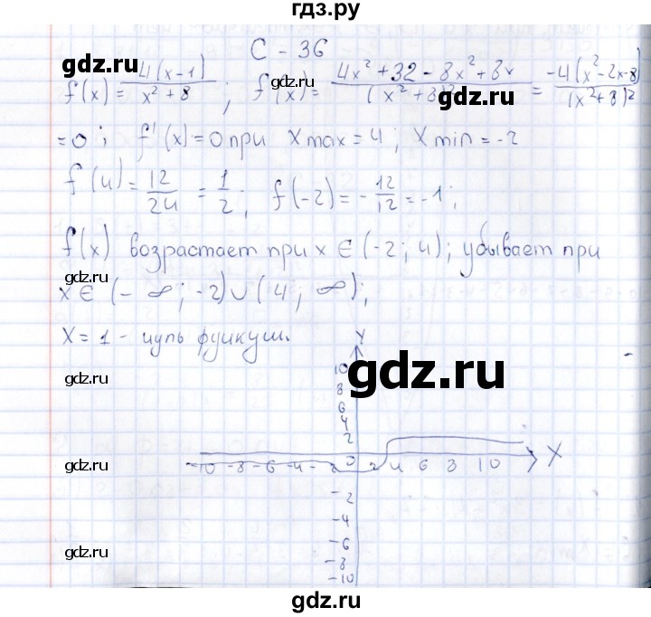 ГДЗ по алгебре 10 класс Ивлев  Дидактические материалы  самостоятельная работа / вариант 8 - 36, Решебник