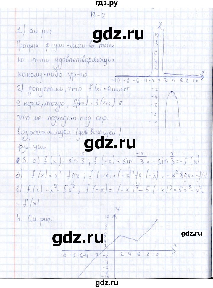 ГДЗ по алгебре 10 класс Ивлев  Дидактические материалы  проверочная работа / работа 2 - В2, Решебник