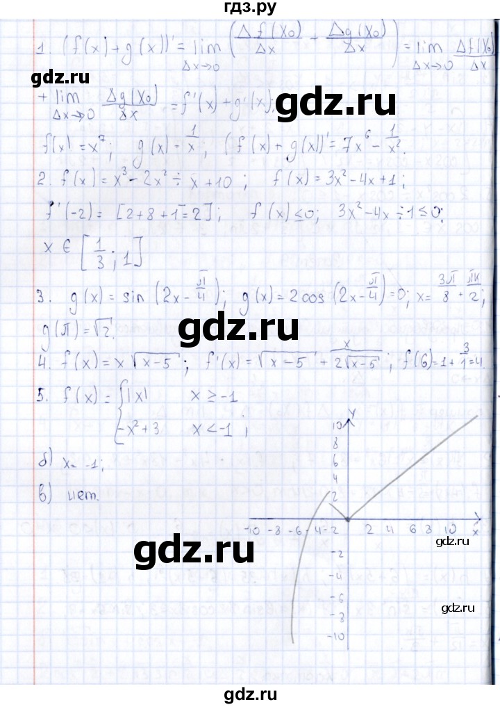 ГДЗ по алгебре 10 класс Ивлев  Дидактические материалы  карточка для проведения зачётов / зачёт 3 - 2, Решебник