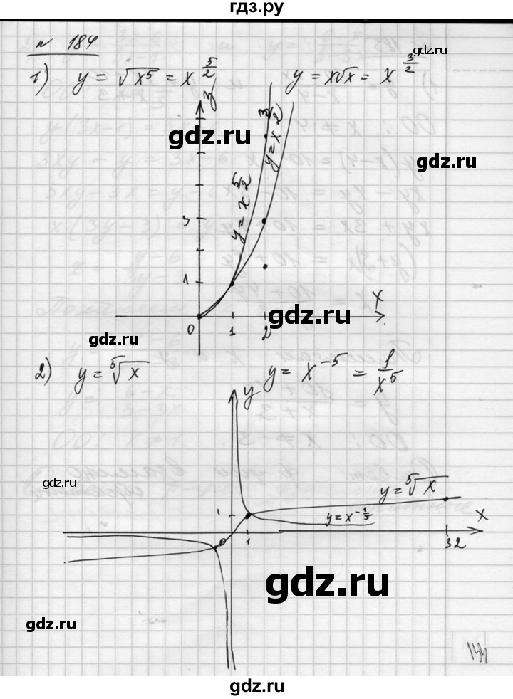 ГДЗ упражнение 184 алгебра 10-11 класс Алимов, Колягин