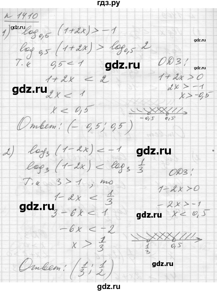 ГДЗ по алгебре 10‐11 класс  Алимов  Базовый и углубленный уровень упражнение - 1410, Решебник №1