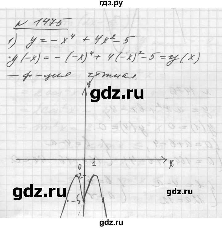 ГДЗ по алгебре 10‐11 класс  Алимов  Базовый и углубленный уровень упражнение - 1475, Решебник №1