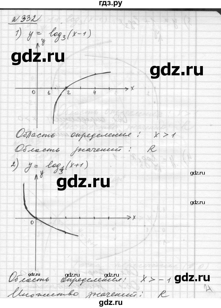 ГДЗ по алгебре 10‐11 класс  Алимов  Базовый и углубленный уровень упражнение - 332, Решебник №1