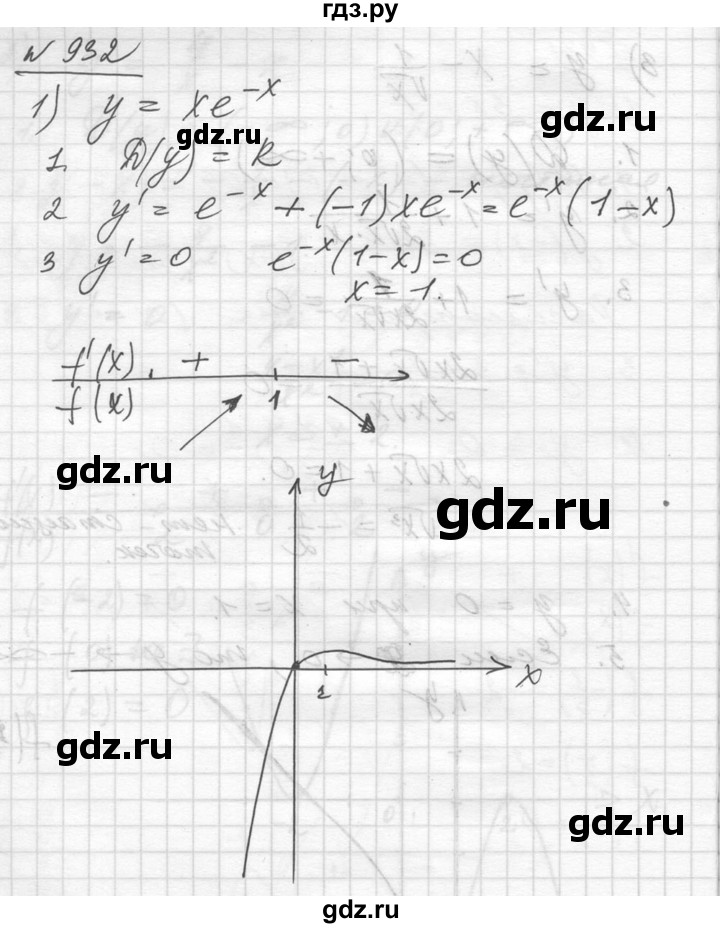 ГДЗ по алгебре 10‐11 класс  Алимов  Базовый и углубленный уровень упражнение - 932, Решебник №1