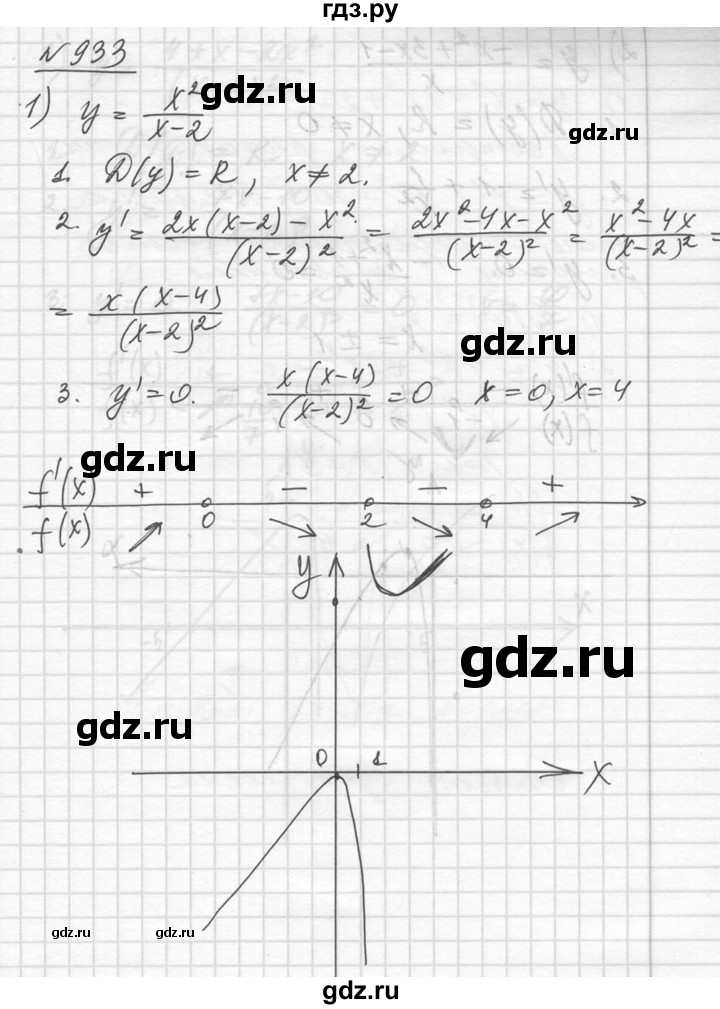 ГДЗ по алгебре 10‐11 класс  Алимов  Базовый и углубленный уровень упражнение - 933, Решебник №1