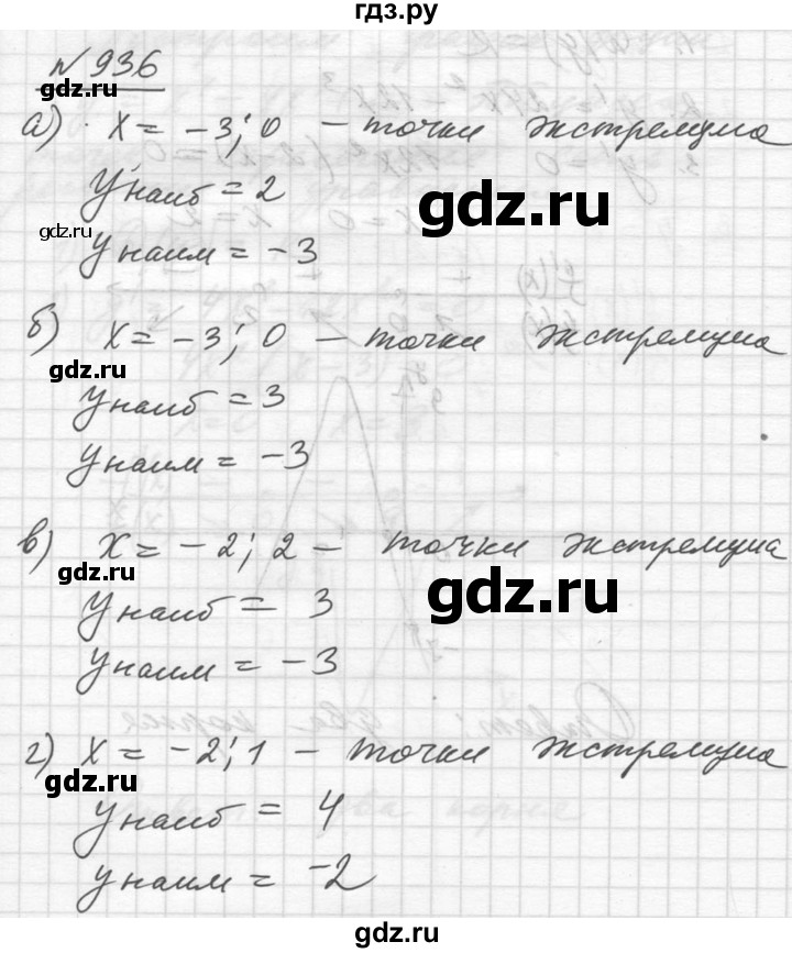 ГДЗ по алгебре 10‐11 класс  Алимов  Базовый и углубленный уровень упражнение - 936, Решебник №1