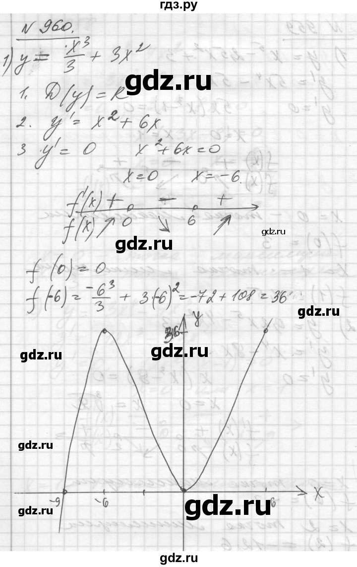 ГДЗ по алгебре 10‐11 класс  Алимов  Базовый и углубленный уровень упражнение - 960, Решебник №1