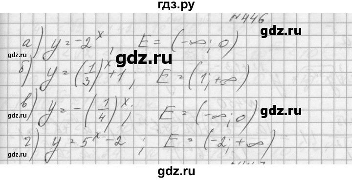 ГДЗ по алгебре 10‐11 класс  Колмогоров   номер - 446, Решебник №1