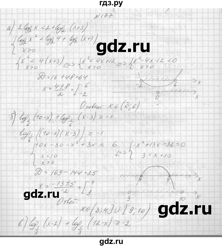 ГДЗ по алгебре 10‐11 класс  Колмогоров   повторение - 177, Решебник №1