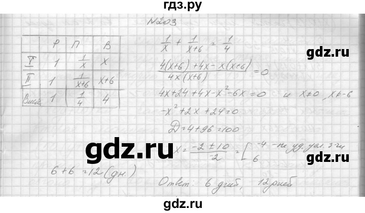 ГДЗ по алгебре 10‐11 класс  Колмогоров   повторение - 203, Решебник №1