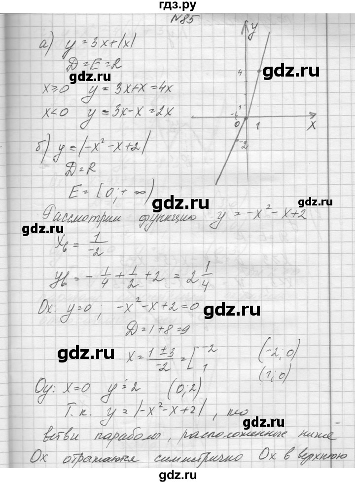 ГДЗ по алгебре 10‐11 класс  Колмогоров   повторение - 85, Решебник №1