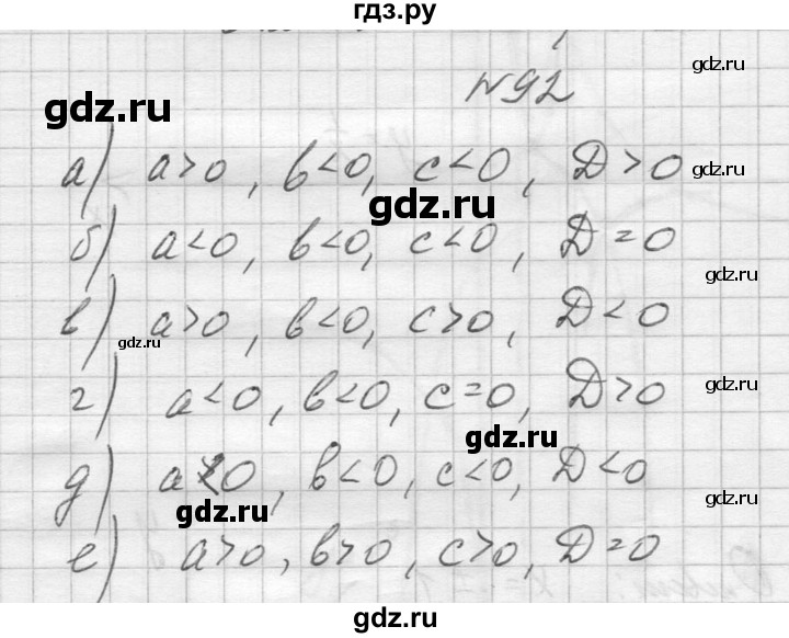 ГДЗ по алгебре 10‐11 класс  Колмогоров   повторение - 92, Решебник №1