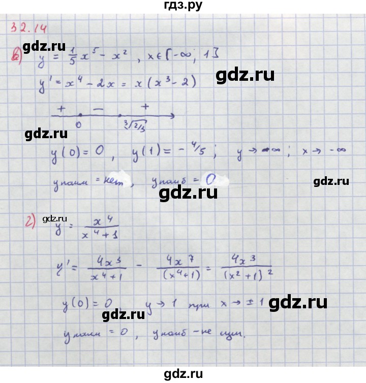 ГДЗ по алгебре 10‐11 класс  Мордкович Учебник, Задачник Базовый уровень §32 - 32.14, Решебник к задачнику
