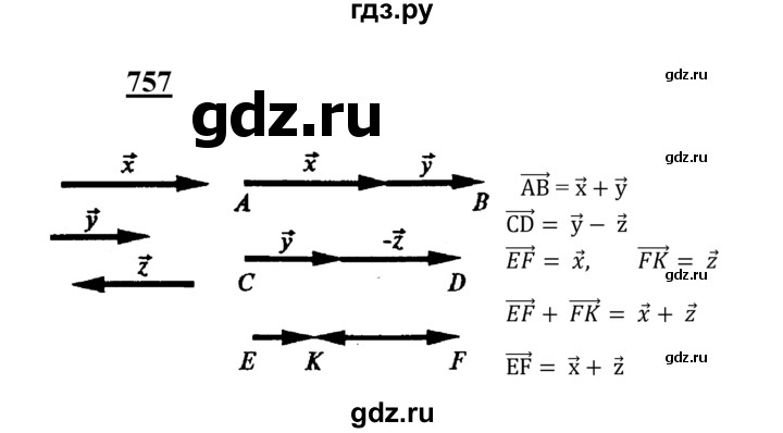 ГДЗ по геометрии 7‐9 класс  Атанасян   глава 9. задача - 757, Решебник №1 к учебнику 2016