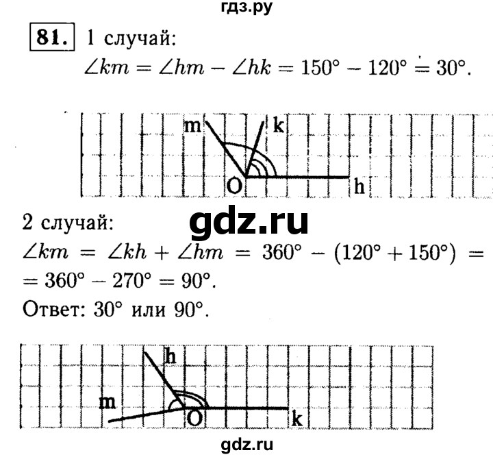 ГДЗ по Геометрия за 7-9 классы Атанасян, Бутузов, Кадомцев ответ на задачу 81, Решебник 2016 №2