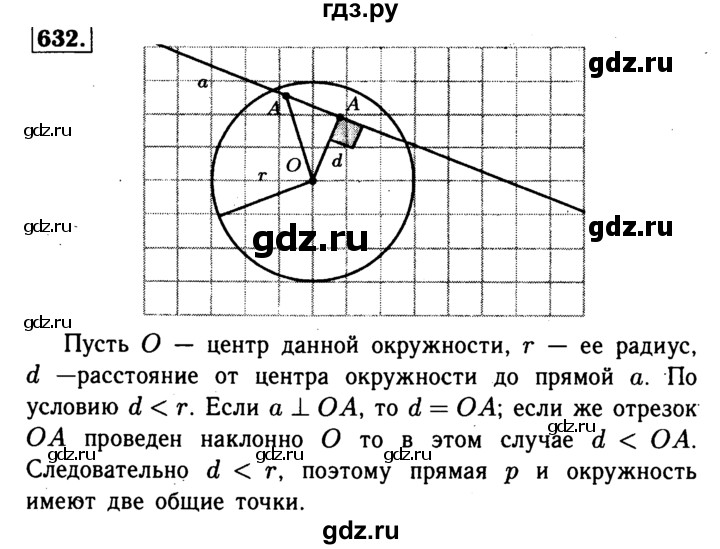 ГДЗ по геометрии 7‐9 класс  Атанасян  Базовый уровень глава 8. задача - 632, Решебник 2016 №2