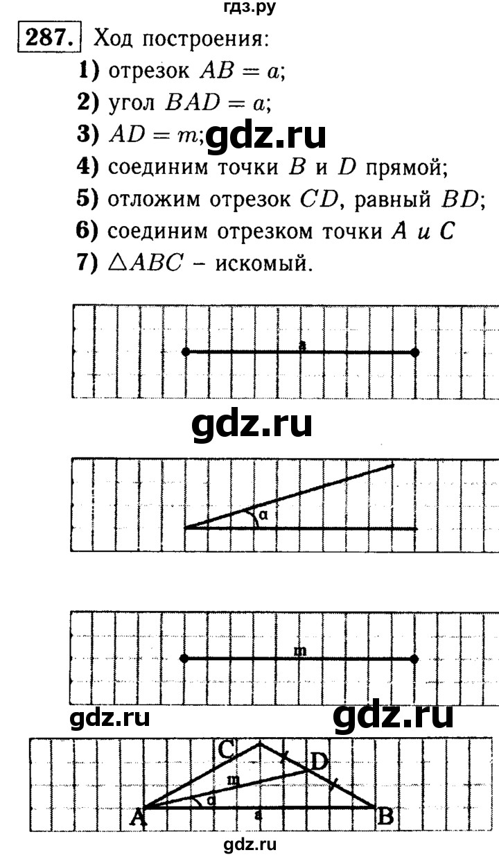 ГДЗ по геометрии 7‐9 класс  Атанасян  Базовый уровень глава 4. задача - 287, Решебник 2016 №2