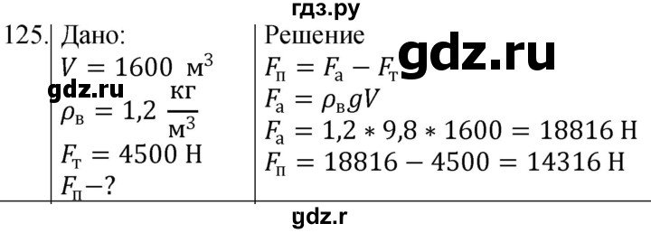 ГДЗ по физике 7 класс  Громов   задача - 125, Решебник к учебнику 2021