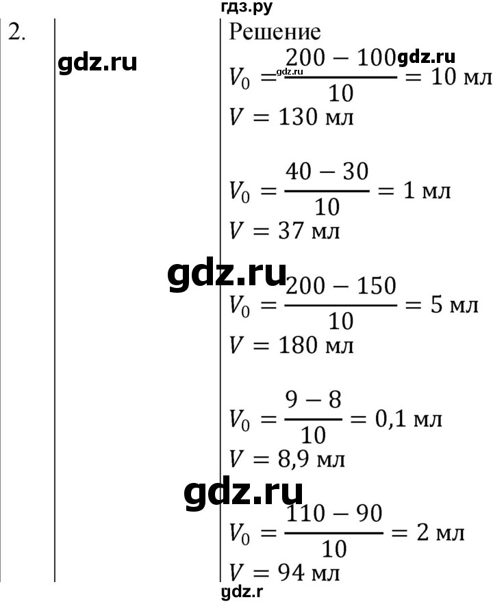 ГДЗ по физике 7 класс  Громов   задача - 2, Решебник к учебнику 2021