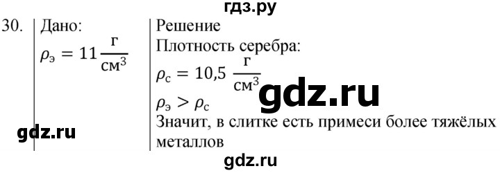 ГДЗ по физике 7 класс  Громов   задача - 30, Решебник к учебнику 2021