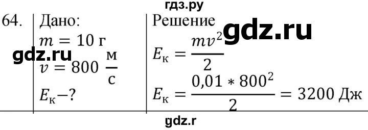 ГДЗ по физике 7 класс  Громов   задача - 64, Решебник к учебнику 2021