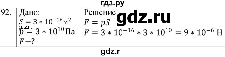 ГДЗ по физике 7 класс  Громов   задача - 92, Решебник к учебнику 2021