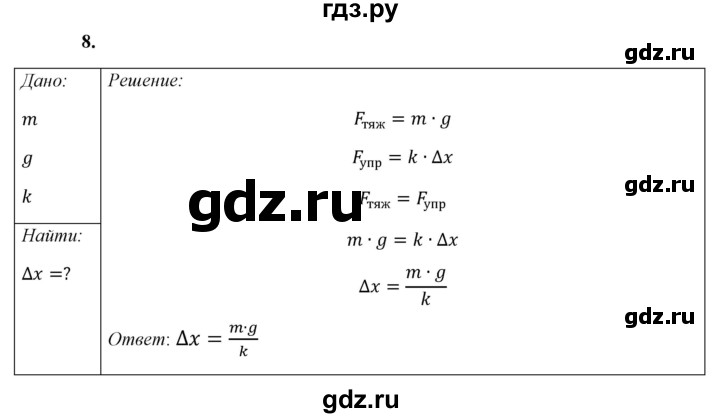 ГДЗ по физике 7 класс  Перышкин  Базовый уровень §28 / упражнение 16 - 8, Решебник к учебнику 2021 (Просвещение)