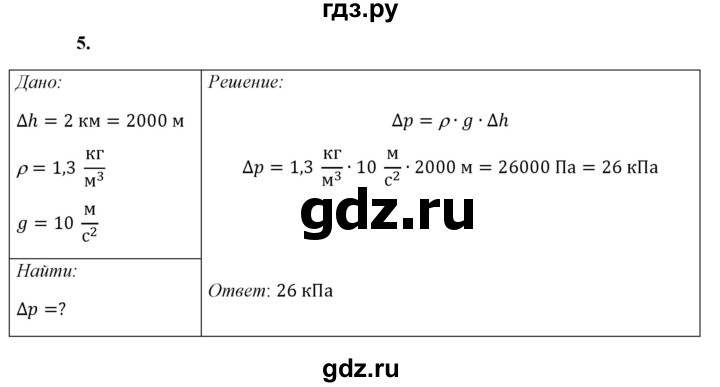 ГДЗ по физике 7 класс  Перышкин  Базовый уровень §43 / упражнение 26 - 5, Решебник к учебнику 2021 (Просвещение)