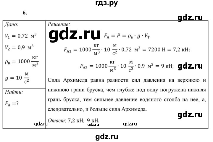 ГДЗ по физике 7 класс  Перышкин  Базовый уровень §48 / упражнение 30 - 6, Решебник к учебнику 2021 (Просвещение)