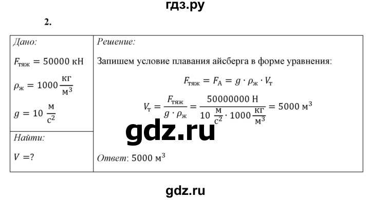 ГДЗ по физике 7 класс  Перышкин  Базовый уровень §49 / упражнение 31 - 2, Решебник к учебнику 2021 (Просвещение)
