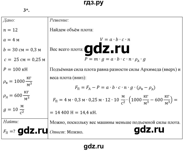 ГДЗ по физике 7 класс  Перышкин  Базовый уровень §49 / упражнение 31 - 3, Решебник к учебнику 2021 (Просвещение)