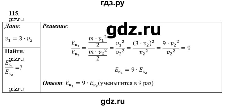 ГДЗ по физике 7 класс  Перышкин  Базовый уровень задача - 115, Решебник к учебнику 2021 (Просвещение)