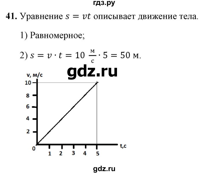 ГДЗ по физике 7 класс  Перышкин  Базовый уровень задача - 41, Решебник к учебнику 2021 (Просвещение)