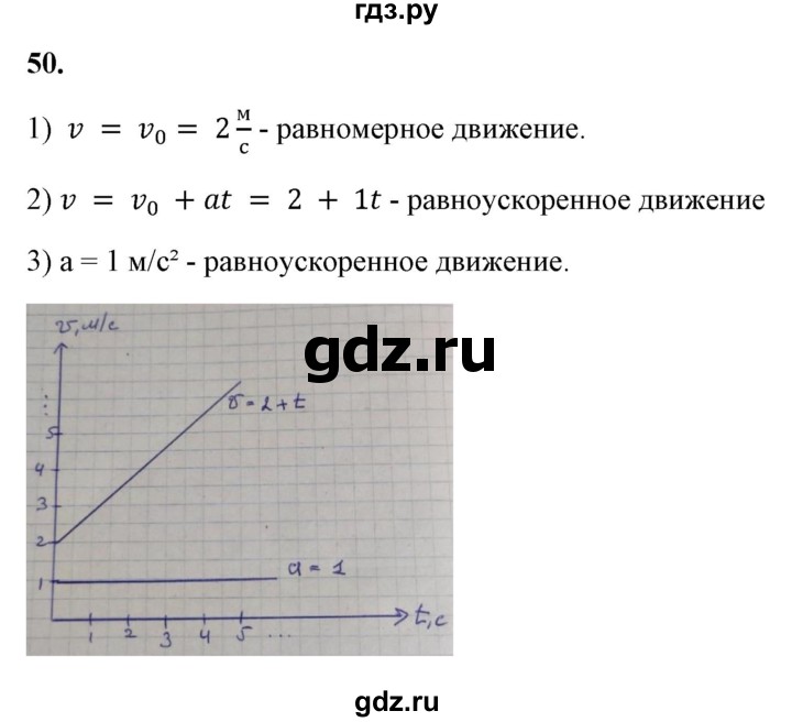 ГДЗ по физике 7 класс  Перышкин  Базовый уровень задача - 50, Решебник к учебнику 2021 (Просвещение)