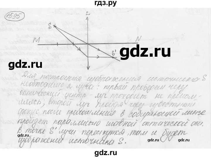 ГДЗ по физике 7‐9 класс Лукашик сборник задач  номер - 1595, решебник