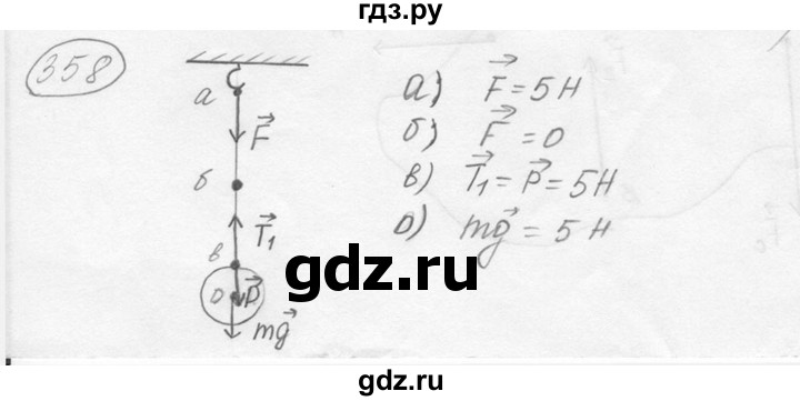 ГДЗ по физике 7‐9 класс Лукашик сборник задач  номер - 358, решебник