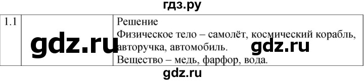 ГДЗ по физике 7‐9 класс Лукашик сборник задач  §1 - 1.1 [1], Решебник 2023