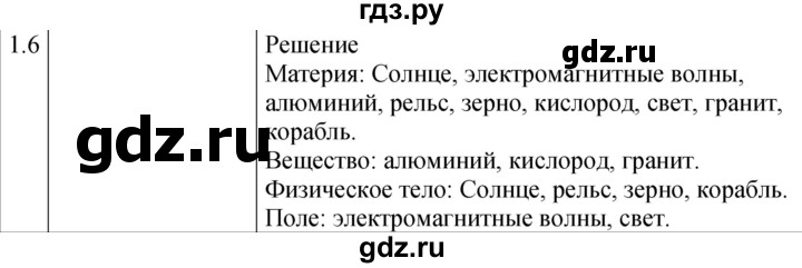 ГДЗ по физике 7‐9 класс Лукашик сборник задач  §1 - 1.6 [Н], Решебник 2023