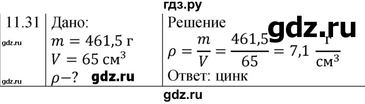 ГДЗ по физике 7‐9 класс Лукашик сборник задач  §11 - 11.31 [258], Решебник 2023