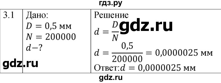 ГДЗ по физике 7‐9 класс Лукашик сборник задач  §3 - 3.1 [41], Решебник 2023