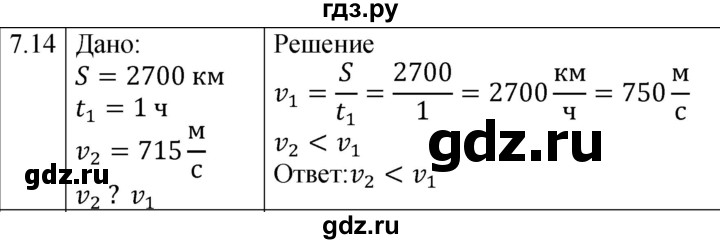 ГДЗ по физике 7‐9 класс Лукашик сборник задач  §7 - 7.14 [120], Решебник 2023