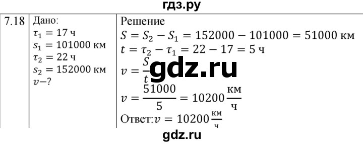ГДЗ по физике 7‐9 класс Лукашик сборник задач  §7 - 7.18 [127], Решебник 2023