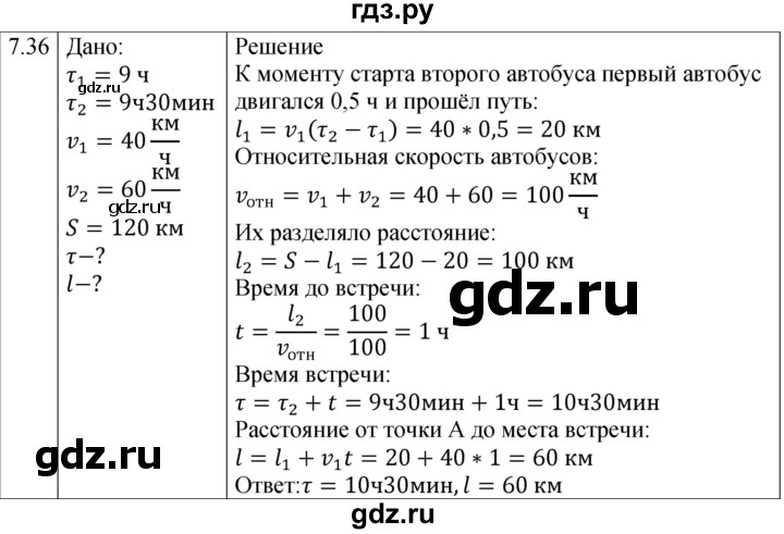 ГДЗ по физике 7‐9 класс Лукашик сборник задач  §7 - 7.36* [142*], Решебник 2023