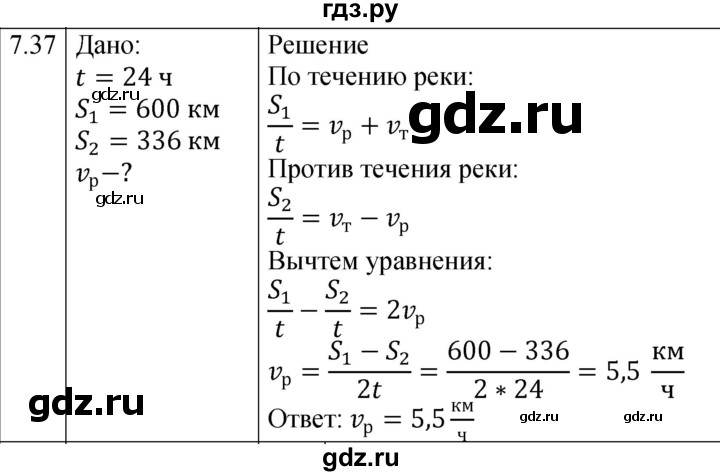 ГДЗ по физике 7‐9 класс Лукашик сборник задач  §7 - 7.37* [143*], Решебник 2023